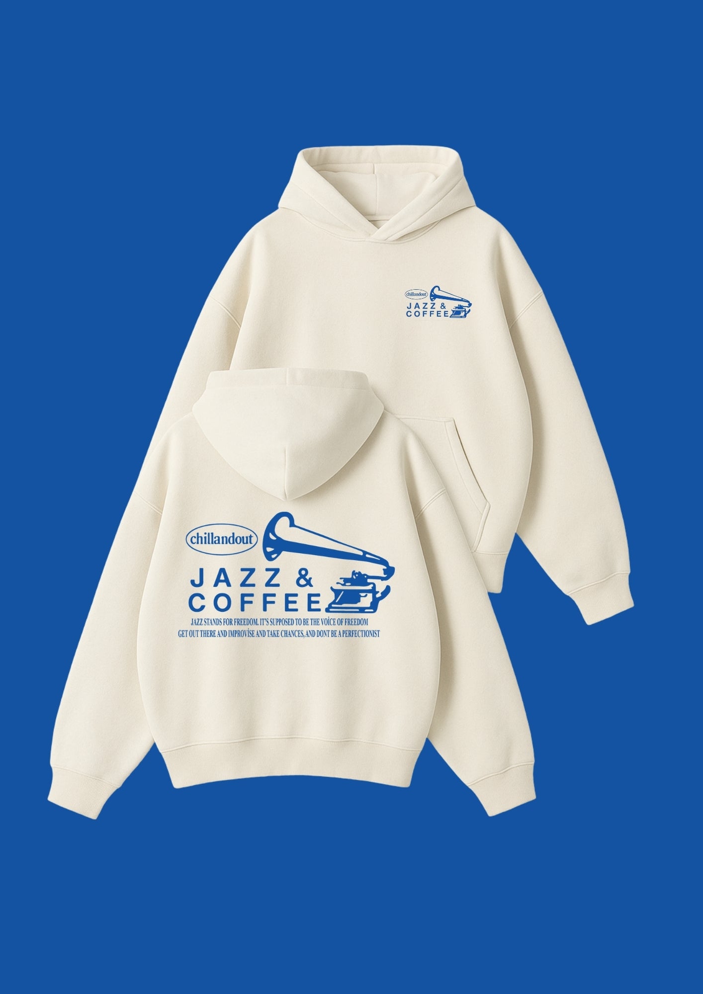 Jazz & Coffee Oversize Hoodie - Enicpet Premium Store