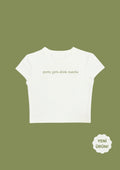 pretty girls drink matcha Crop Tee - Enicpet Premium Store