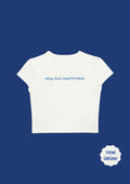 sexy but overthinker blue Crop Tee - Enicpet Premium Store