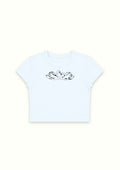 Butterfly Whisper Blue Crop Tee - Enicpet Premium Store