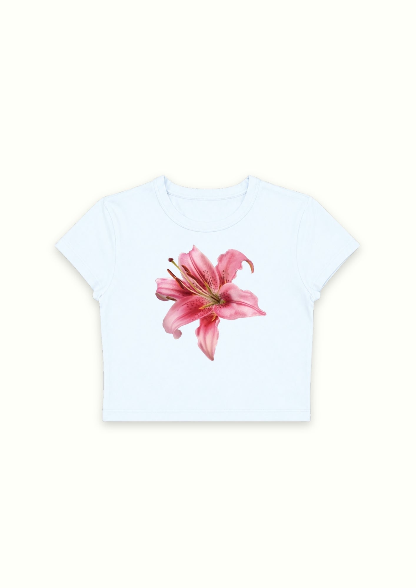 Pink Lily Blue Crop Tee - Enicpet Premium Store
