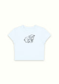 Teddy Doodle Blue Crop Tee - Enicpet Premium Store