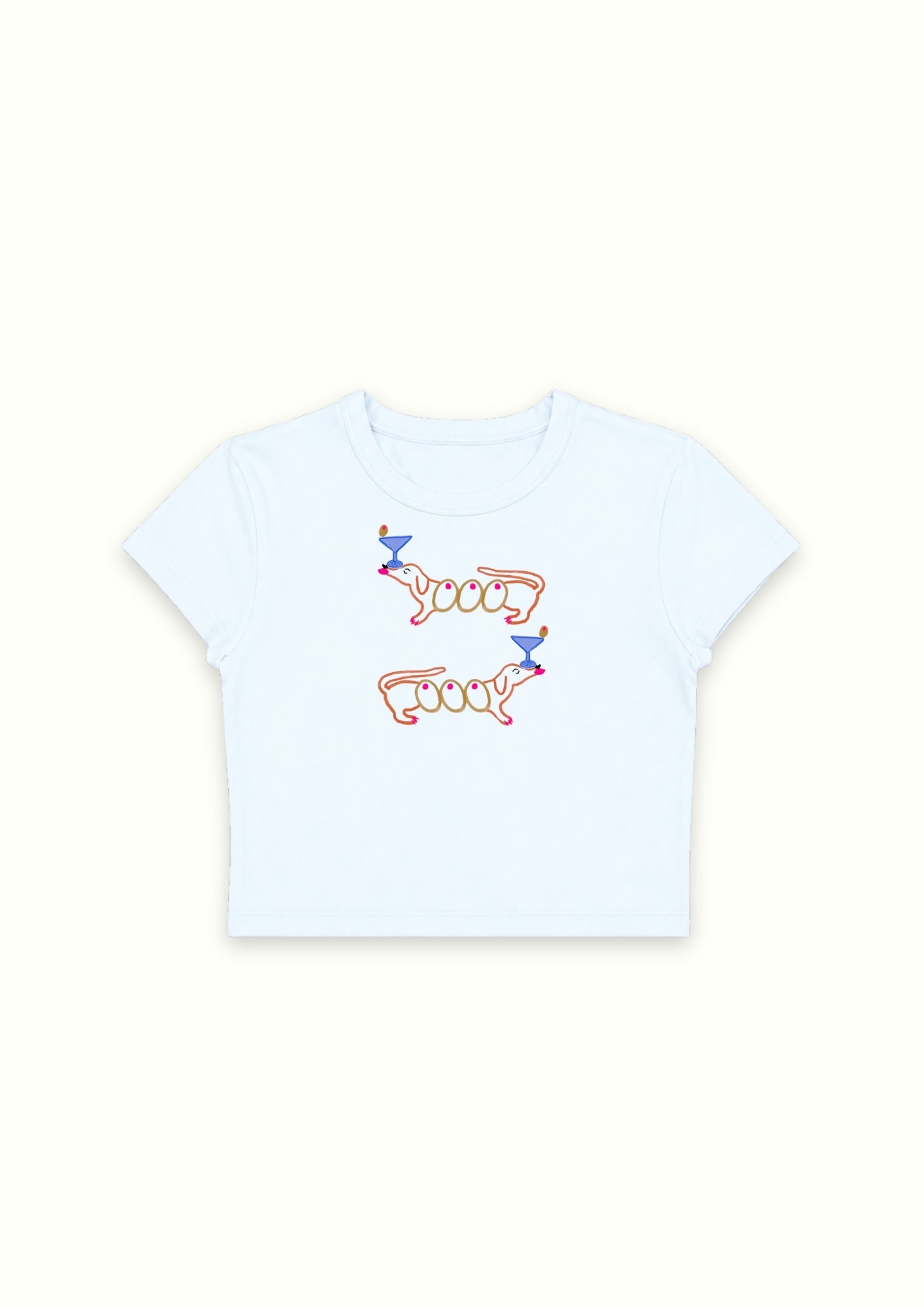 Lucky Charm Blue Crop Tee - Enicpet Premium Store