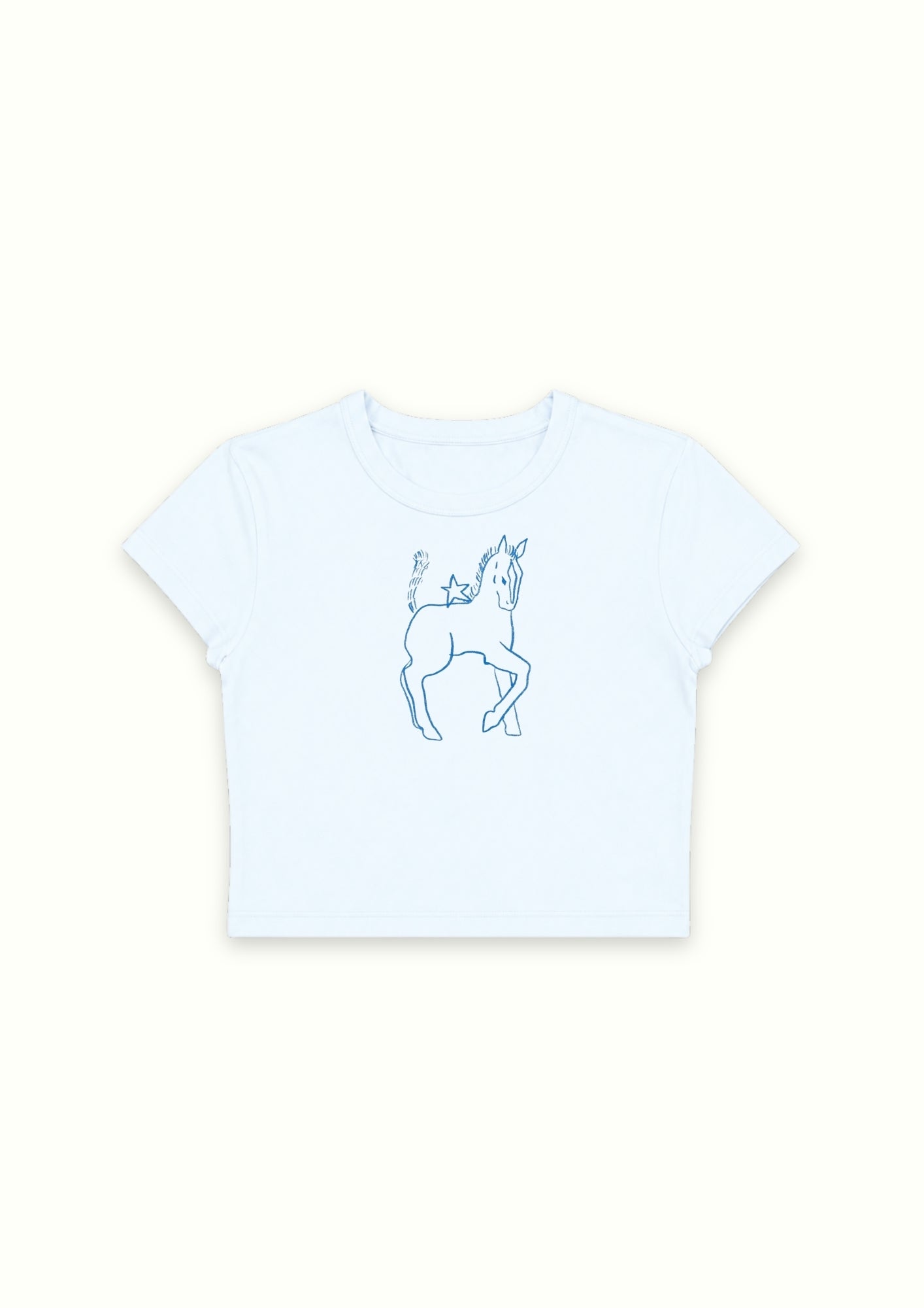 Wild Spirit Horse Blue Crop Tee - Enicpet Premium Store