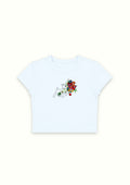 Floral Touch Blue Crop Tee - Enicpet Premium Store