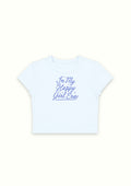 In My Happy Girl Era Blue Crop Tee - Enicpet Premium Store
