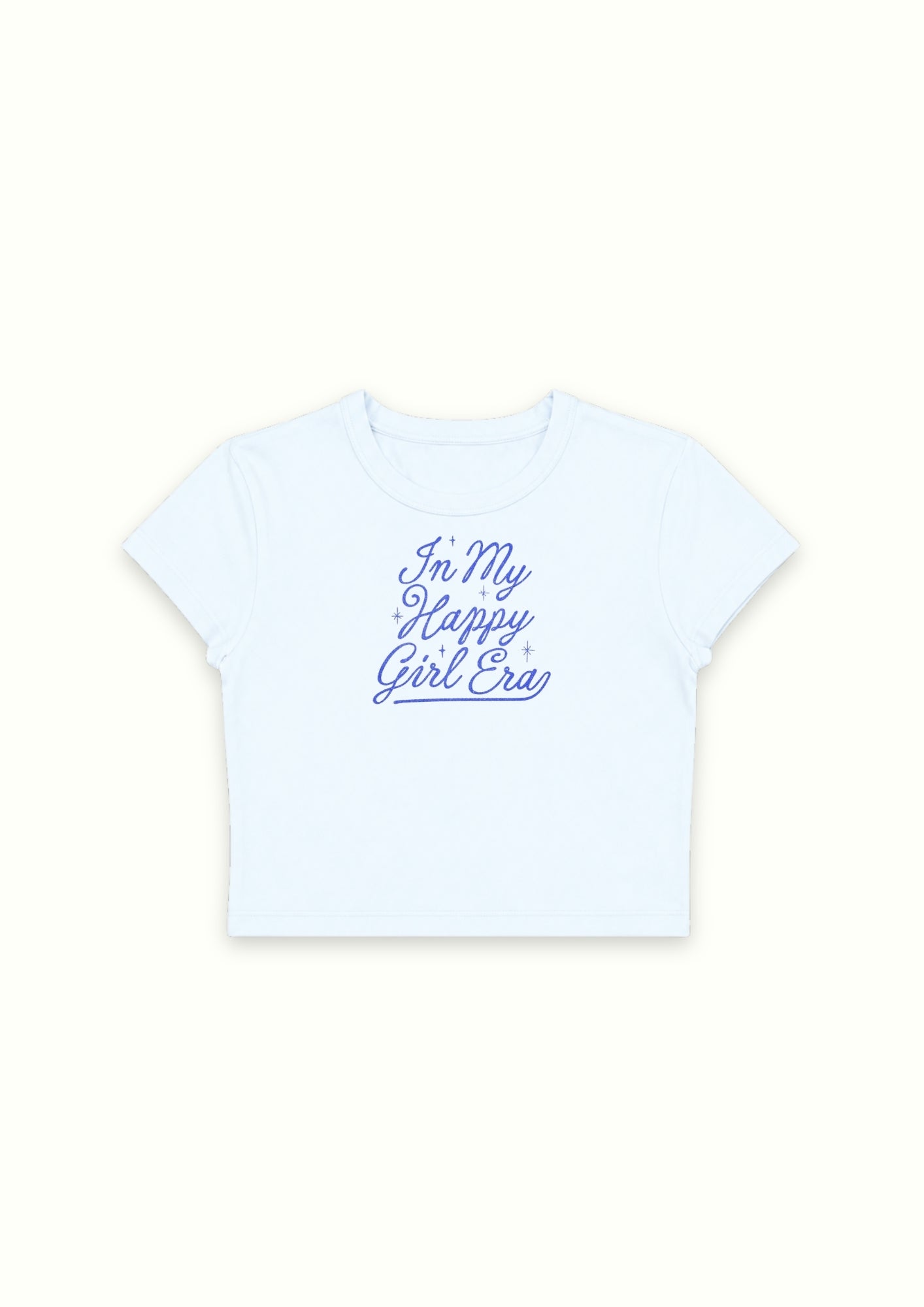 In My Happy Girl Era Blue Crop Tee - Enicpet Premium Store