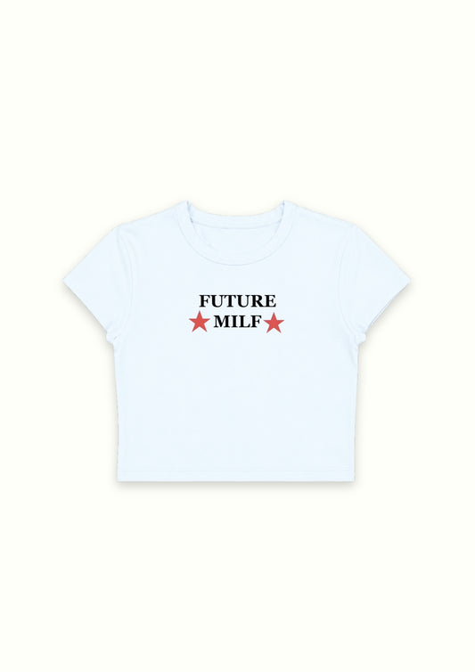 Future Milf Blue Crop Tee